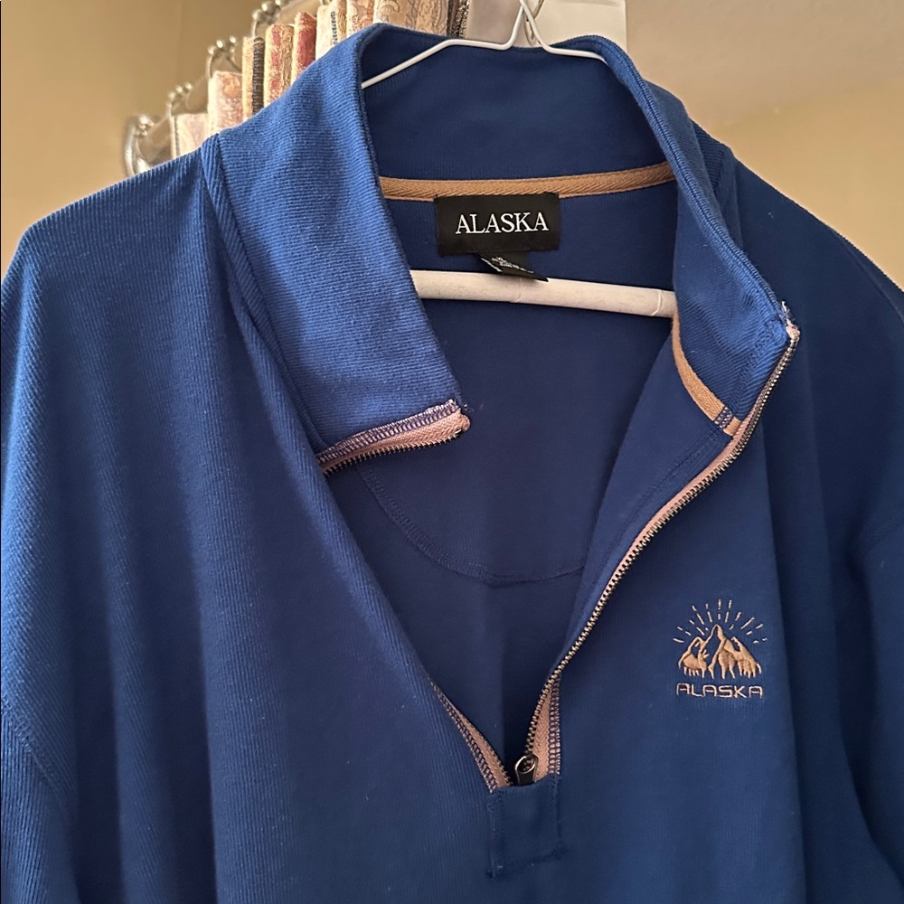 Alaska Blue Pullover with Quarter-Zip